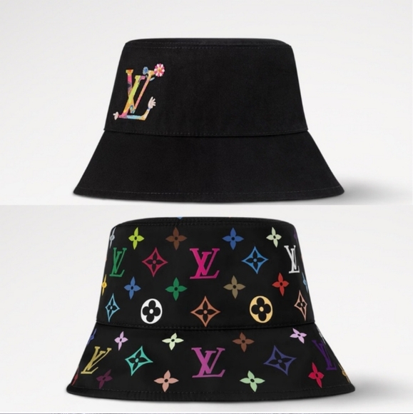 💕Host Pick 6/25 Louis Vuitton Black Multicolor Bucket Hat - Picture 1 of 4